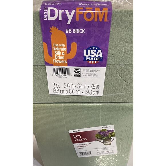 Floral Foam Blocks Silk/natural Flowers (3) Silk/dried (2) Flower Arranging - Picture 5 of 5